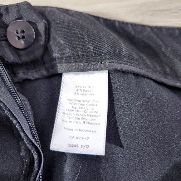 Talbots Chatham Ankle Curvy Pants Black Cotton Blend Slim Fit Womens Size 8 - Picture 10 of 12